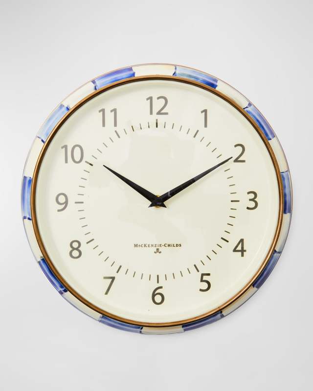 Royal Check School Wall Clock